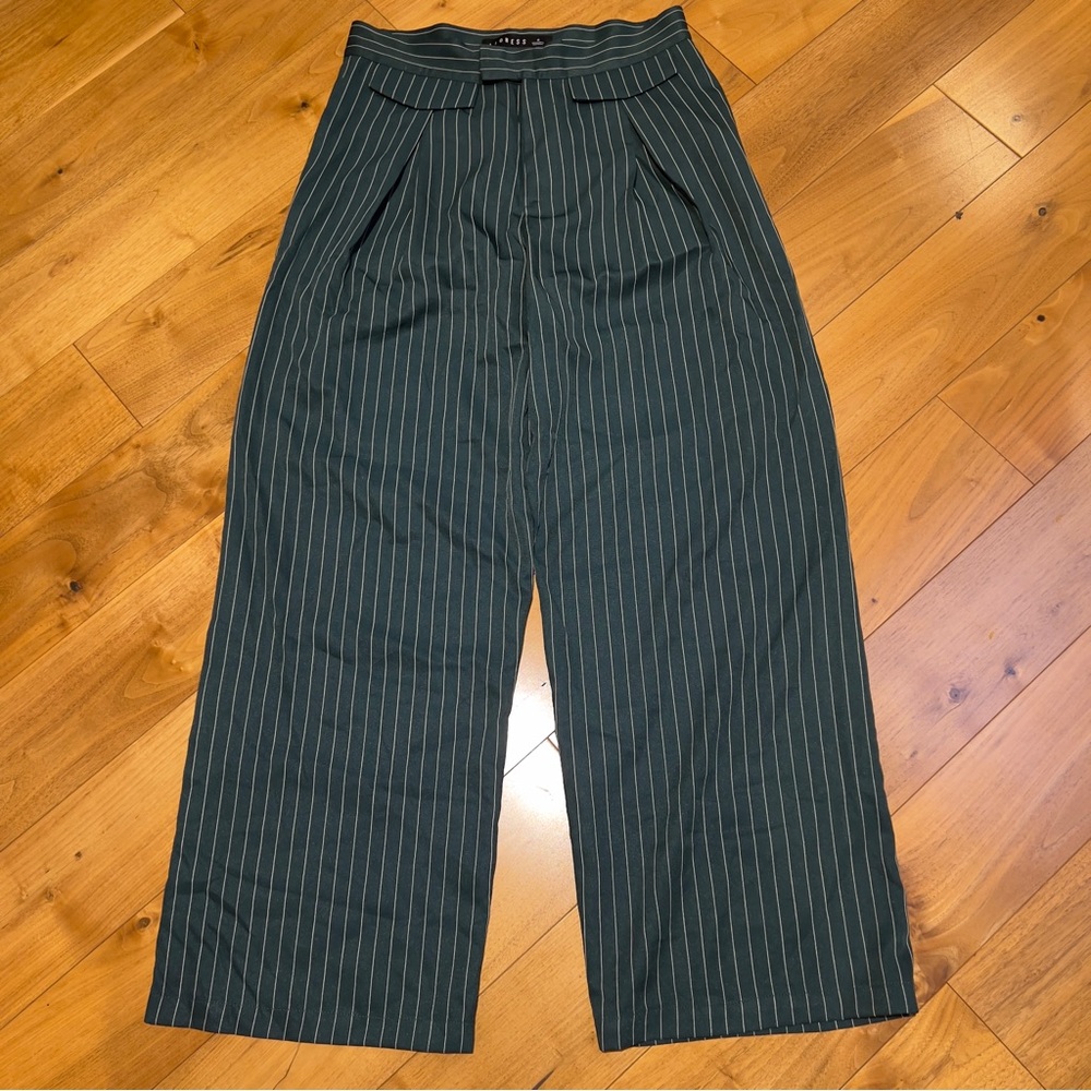 Lioness Green Striped Pants